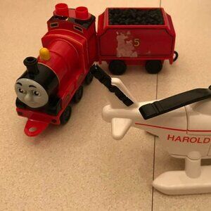 Mega Bloks Harold Airplaine & James Engine (selling together)